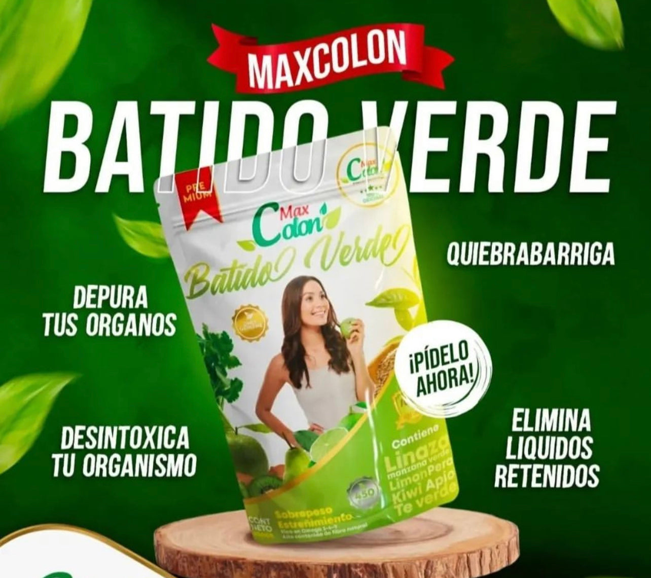 BATIDO VERDE FUNCIONAL Y NUTRITIVO X 450GR